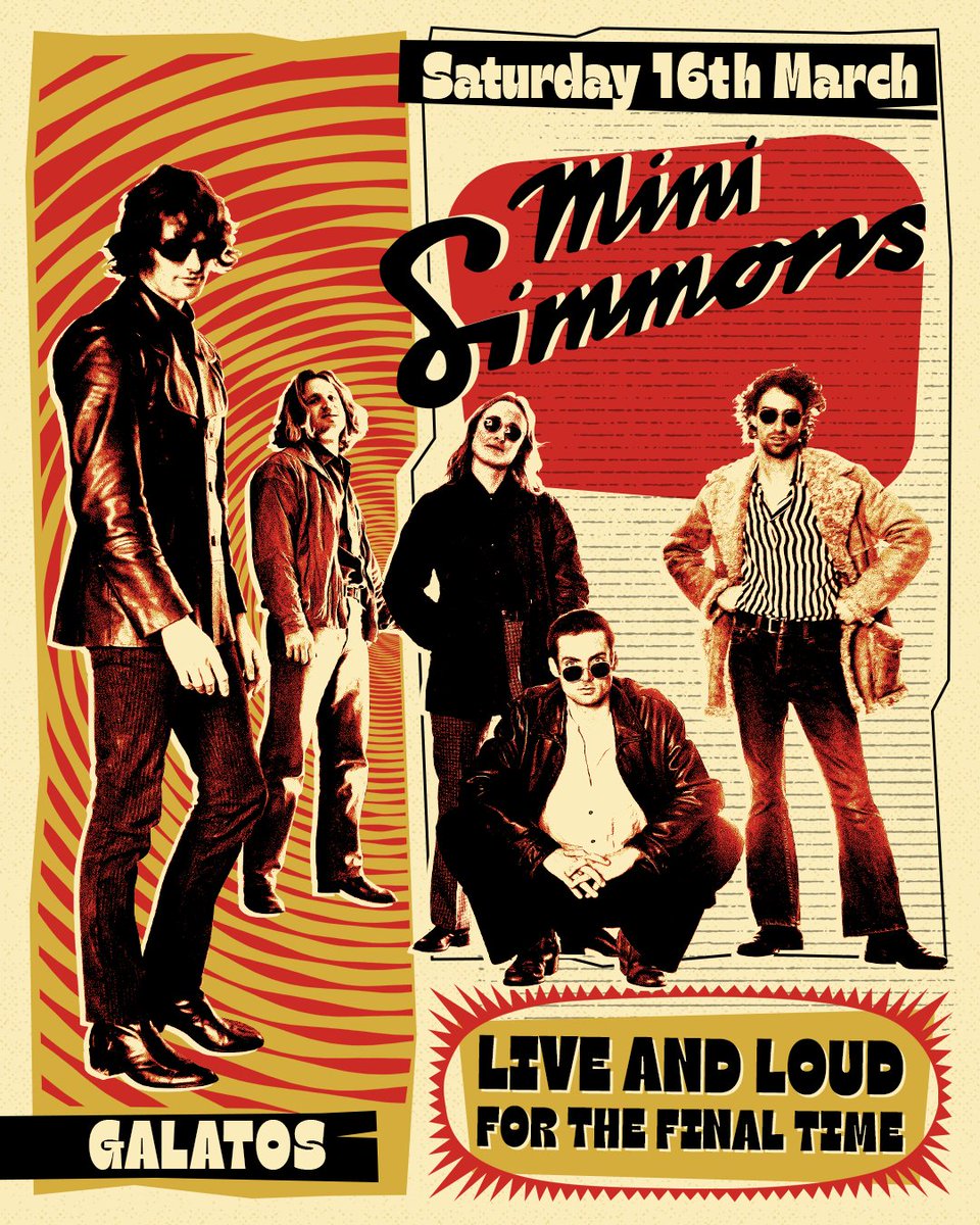 This is the end. 
Someone a lot cooler than us said it’s better to burn out, than it is to rust.
So Mini Simmons isn’t going quietly.
Live and Loud for the Final Time - come shake it with us galatos.co.nz/live/mini-simm…