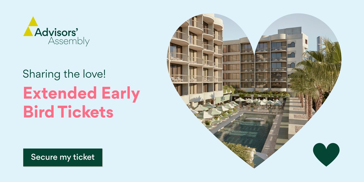 💕 Feel the love with an early bird ticket 💕 Advisors' Assembly is sharing the love this Valentine’s Day by extending early bird ticket prices to Feb 19. Secure your spot here 👉 hubs.ly/Q02kD2ds0 #AdvisorsAssembly #AccountingandAccountants #BusinessAdvisory