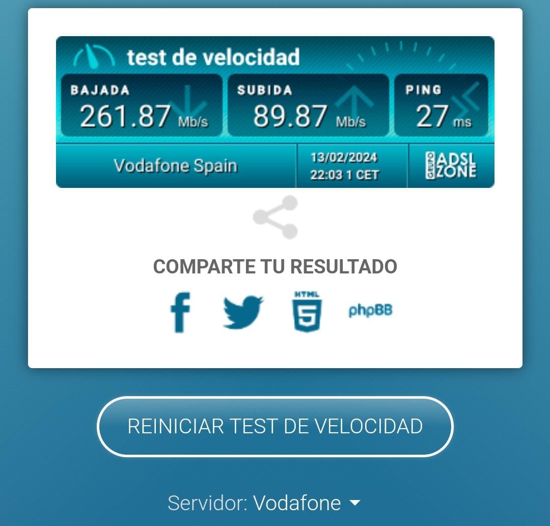 jp_ml's tweet photo. @vodafone_es ¿Como es posible? Tengo contratadas 600 Mb de bajada. El test de velocidad dice que 262 Mb. https://t.co/uIkNvuElZv