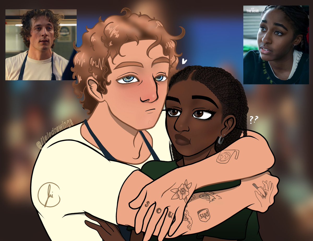 #sydcarmy art by me - when they gently graze hands in season 54 I’m gonna lose my mind #thebear #ayoedebiri #jeremyallenwhite