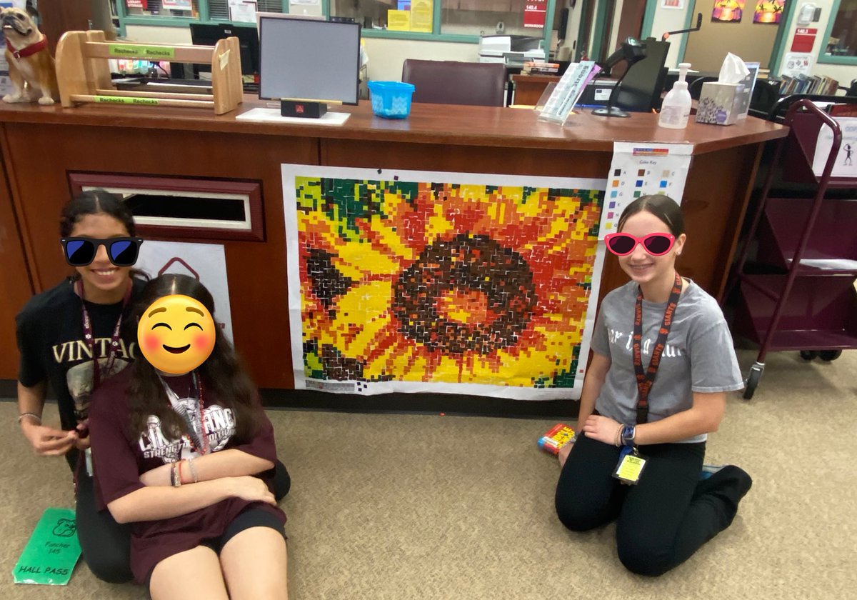 We finally finished our stick together!! So many books were checked out to create this picture! @katy_libraries @BeckJuniorHigh @librarianerh #katylibraries #connectatbeck @byStickTogether