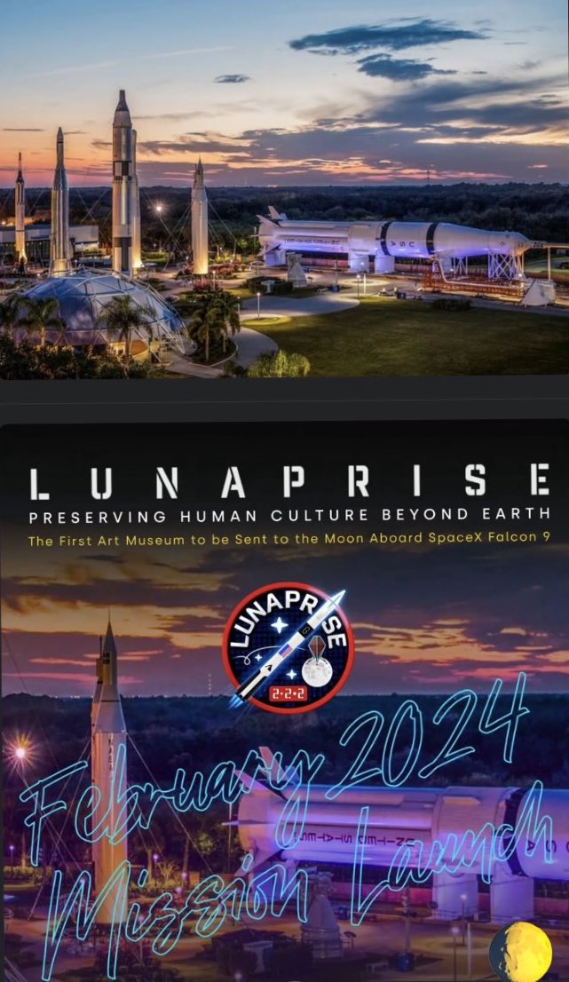 TONIGHT | The time has come for our Lunaprise Moon Museum launch out of Cape Canaveral, Fl carrying BitBasel’s seventeen (17) winners of our CryptoArt For Impact Challenge representing all Sustainable Development Goals #SDGs ! 

We want to thank our partners Space Blue for this