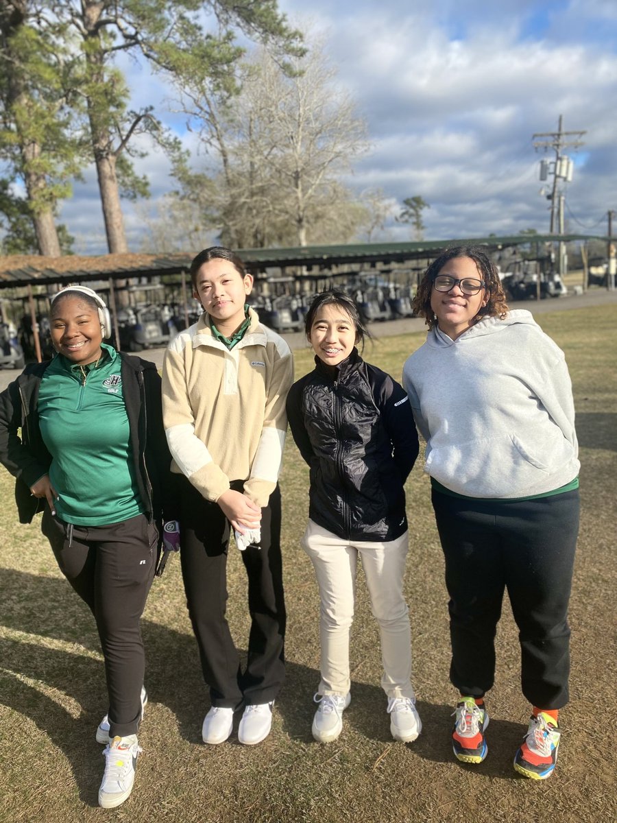 Congrats to our Girls Golf Team,
They edged out Aldine HS for 1st place in the Dayton HS Golf Tournament by 1 stroke.  Led by Nathalie A, who shot the top individual score, Jenna G, Jade H, and Zemiya W!  Congratulate these ladies for a job well done
⛳️ ⛳️ ⛳️ 
#BeTheStorm