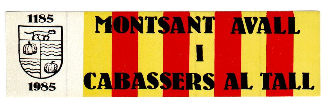 PratsCarles's tweet photo. Adhesiu commemoratiu del 8è centenari de la carta de població de Cabassers, editat per la @RevistaElSitjar el 1985. https://t.co/gBpHOIxanF