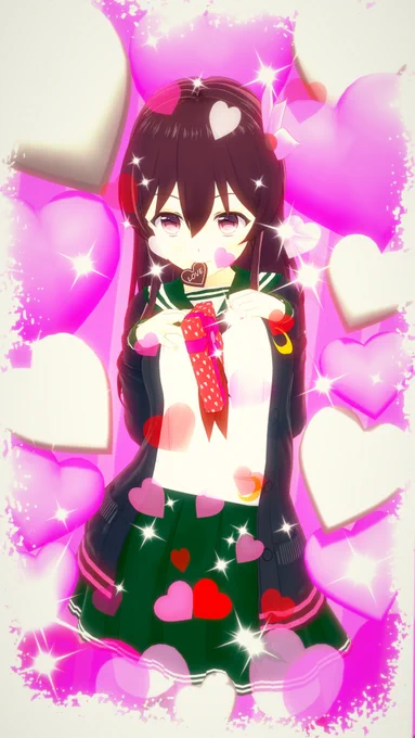 Happy Valentine's Day.(艦これ版)如月ちゃんと皐月ちゃんからSDお借りしてます#艦これ #コイカツ #koikatsu 
