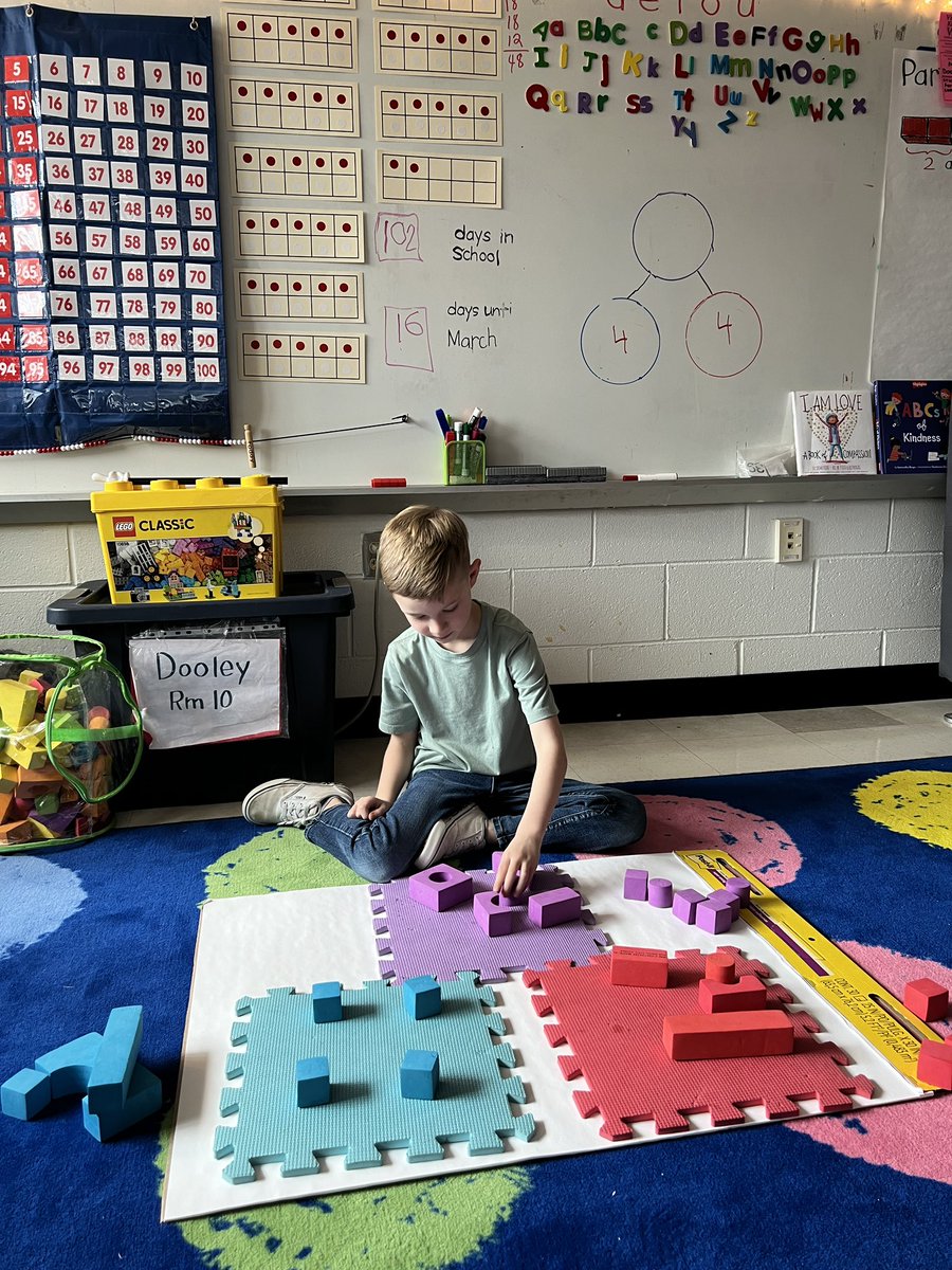DooleyDoes's tweet photo. Using multiple resources to reach our target of recognizing and describing with fluency part-whole relationships for numbers to 10. Loved seeing these students double check their work and be stoked about coming up with the correct answer. 🧱#numeration #kindergarten @cfescolts https://t.co/JJEe7T70v5