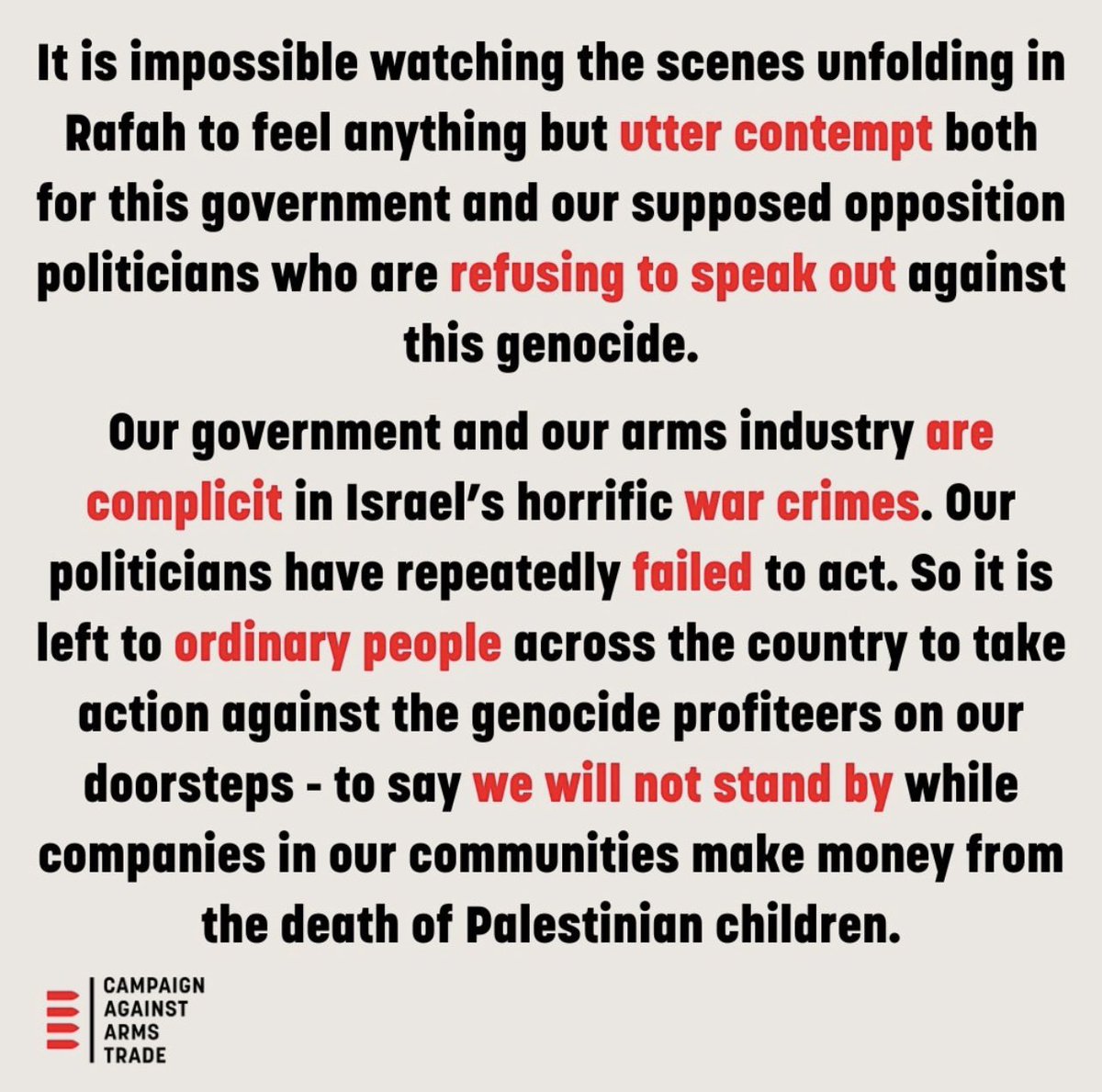 &gt; <a href="/CAATuk/">CAAT</a> #RafahMassacre