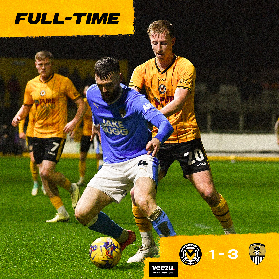NewportCounty's tweet photo. Defeat.
#NEWvNOT | #NCAFC https://t.co/x9WLLYmqZd