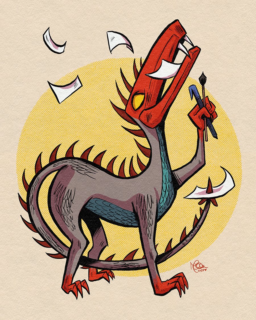 staple's tweet photo. Cryptid Staplegator "El Chupagrapa" by the wonderful @eatyourlipstick

Meet her &amp; over 100 other creators  4/13-14 @stedwardsu Mabee Ballroom. 

Tickets: https://t.co/JZABgJUksQ
#comics #zines #art #crafts #games #ttrgp #cryptid #stedwards #austin #austintexas #austintx https://t.co/NwLduJEWwx