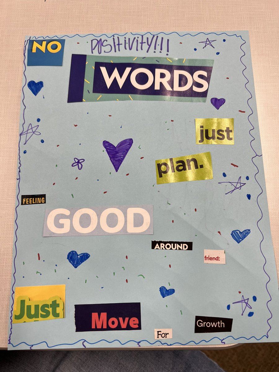7th grade got creative last week with some amazing cut-out poems! Great way to recycle magazines and create something beautiful! @librarianerh @BeckJuniorHigh @katy_libraries #katylibraries #connectatbeck #bjhnolimits