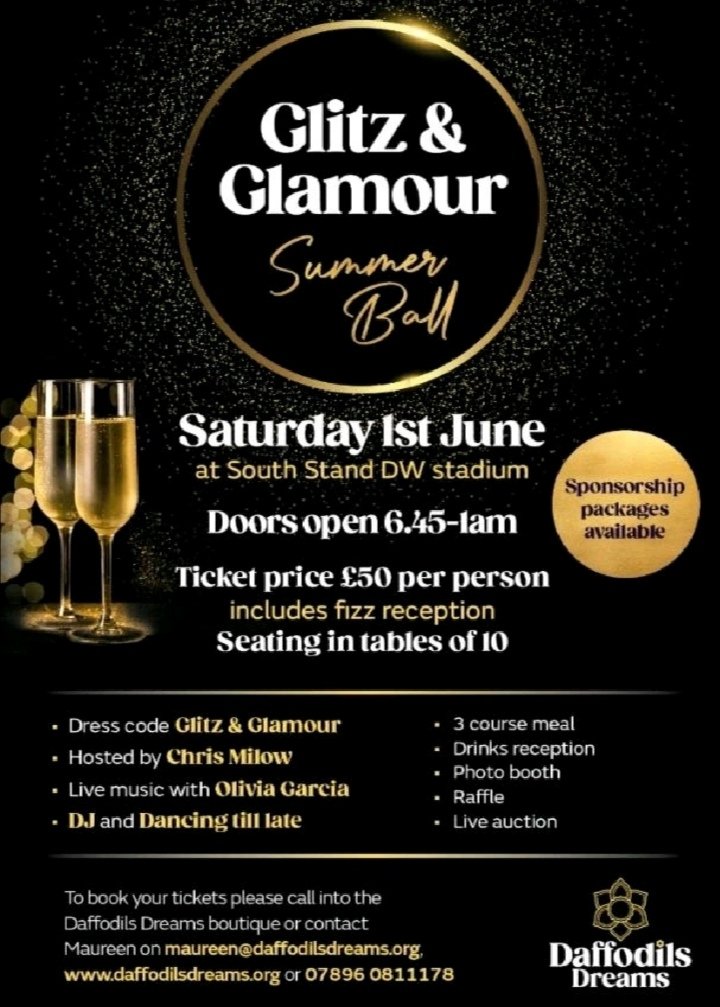 🌟Join us at our Summer Ball 2024 on June 1st at DW Stadium! 🌼 Support children &amp; families in the Wigan Borough while enjoying a magical evening of elegance &amp; giving back. Tables are filling up fast – secure your spot now! Contact us before they're gone!#CommunitySupport 🌟
