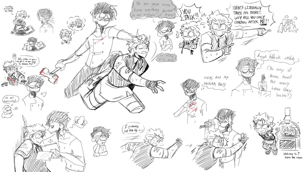 hankatun0921's tweet photo. Dead Plate Dead By Daylight AU aggie sketches dump done by me and @Ekrixart💥🥩💀 https://t.co/aDem757OPm