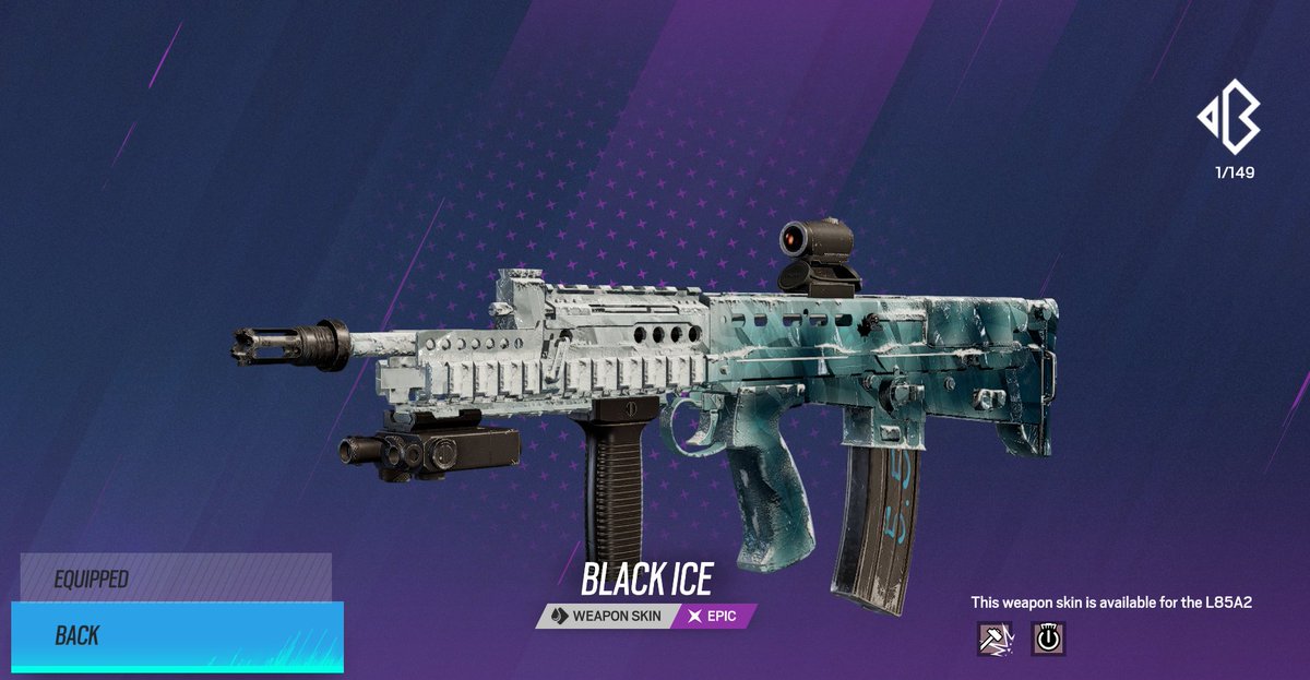 SLIFE416's tweet photo. Shii i return to siege and get a #blackice skin okayokay  #R6S https://t.co/nGq5wXd9CP