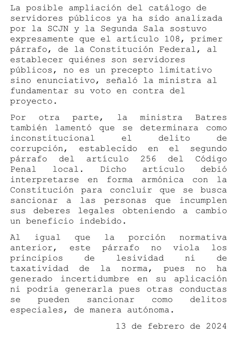 Lenia Batres tweet media