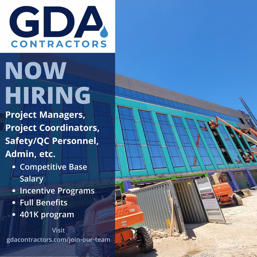 Now hiring administrative and support positions fo our GDA offices. Check out our Join Our Team page to find positions supporting professional, certified waterproofers near you. Learn more and apply at lnkd.in/gXY7chHP.

#waterproofing #hiring #adminjobs #GDAContractors