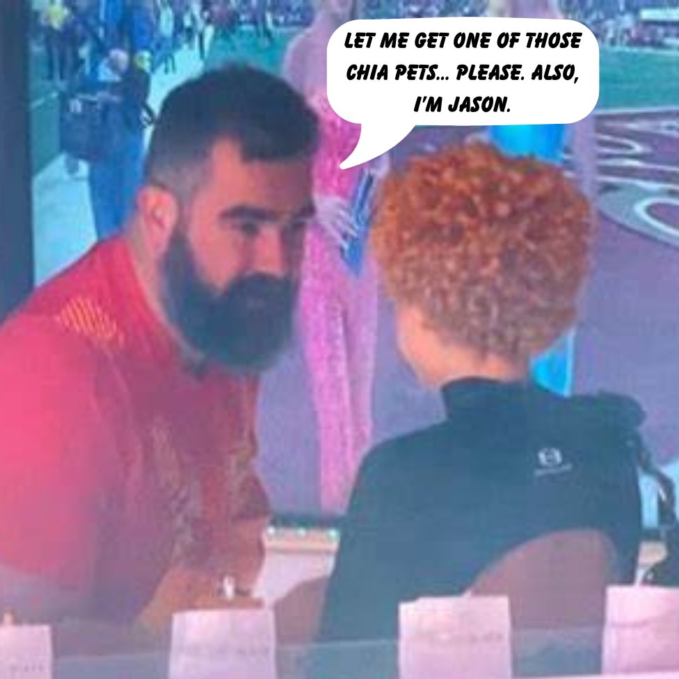 ChiaPetOfficial's tweet photo. What Jason Kelce ACTUALLY said when he met @icespicee_ for the first time.ย
ย
#icespice #icespicechiapet #munch #icespicemunch #icespicemunchkin #icespiceedit #icespiceeedit #icespicee #icespicefan #meme #memes #jasonkelce https://t.co/rv7R5XaAAx