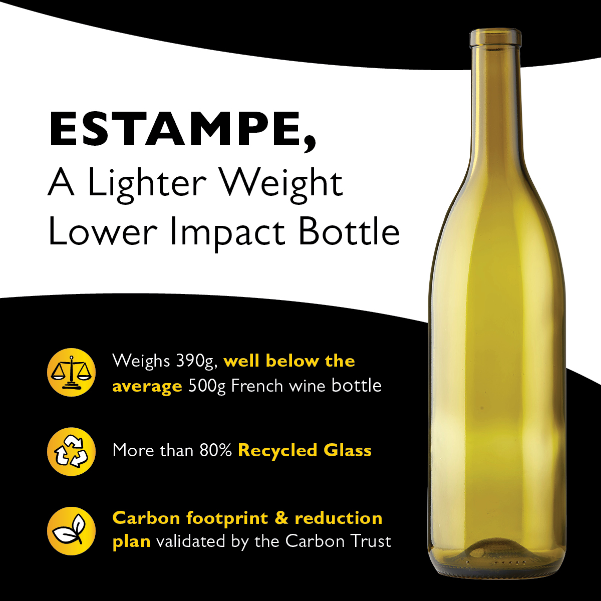 O-I has released Estampe, a lighter weight, lower impact wine with a carbon footprint and reduction plan validated by the Carbon Trust. Read more about Estampe and our commitment to sustainability here: ow.ly/GYsO50QAQOT  #Estampe