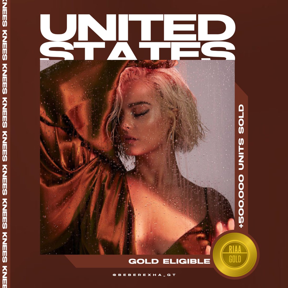 .@BebeRexha’s solo hit non-single “Knees” is now eligible for GOLD in the US for selling over 500,000 units only in the country. — [+740K total units (UGC)] Expanding her eligible records to 56 MILLION units sold.