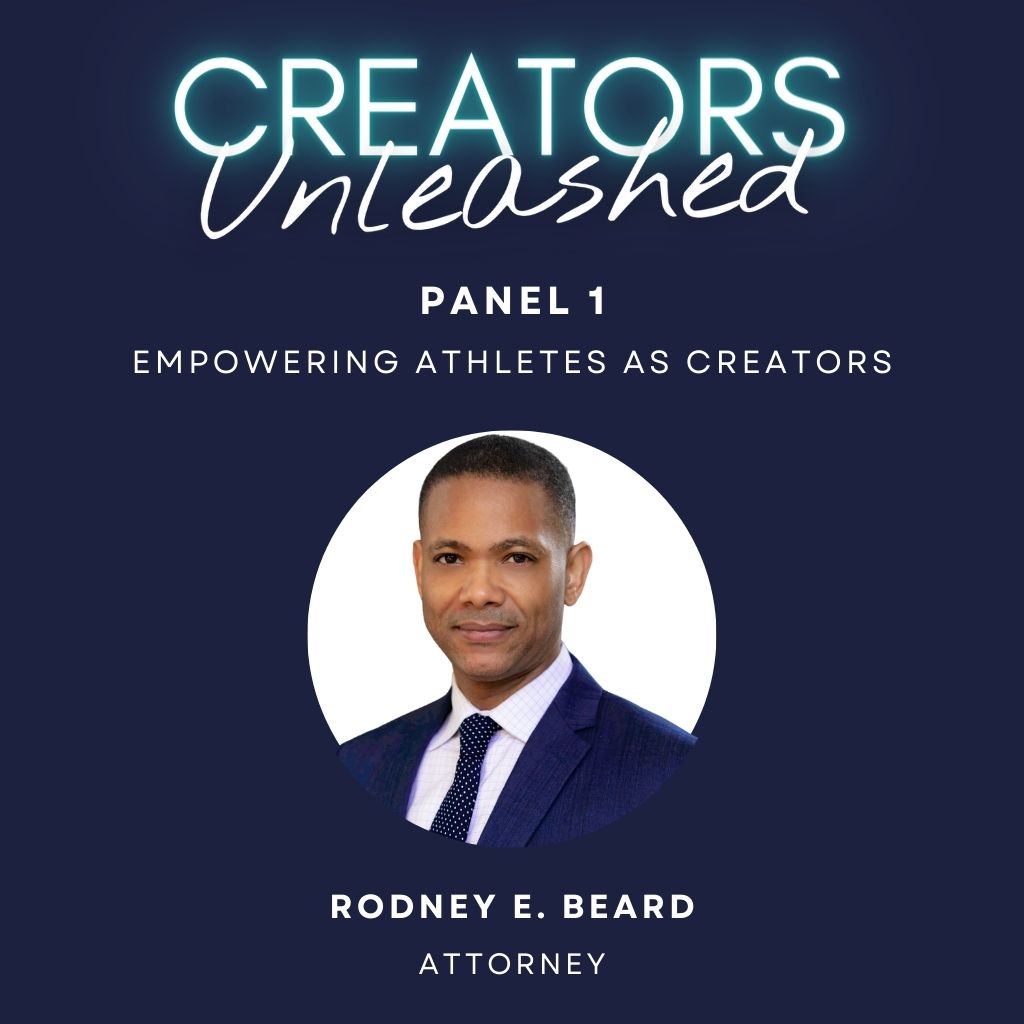 Excited for Rodney E. Beard to join our panel on Empowering Athletes as Creators! An expert in legal matters with a passion for the creative industries, he's set to inspire with his insights on intellectual property, entertainment law, and more. Don't miss out, secure your spot!…