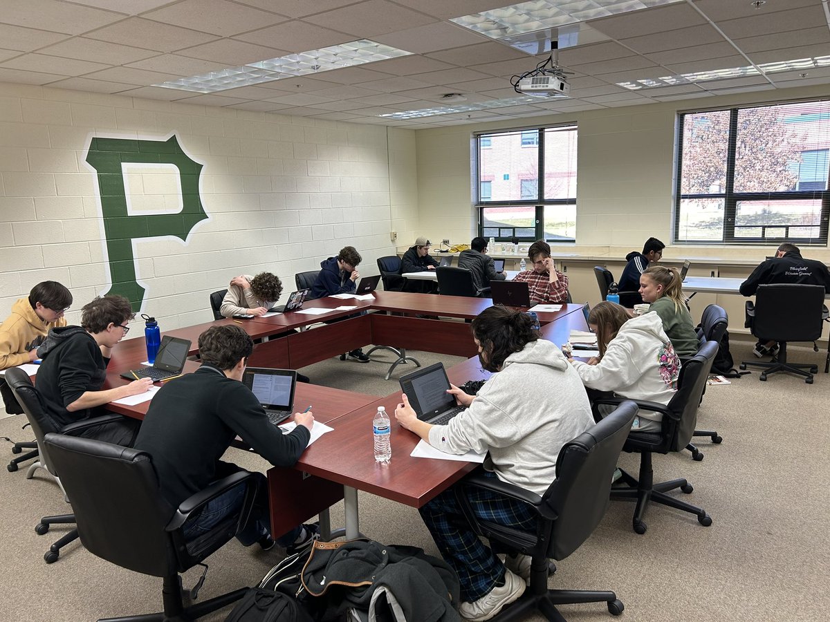 PHS ACES, Academic Challenge in Engineering and Science, team is hard at work for round one exams! Go Wildcats!