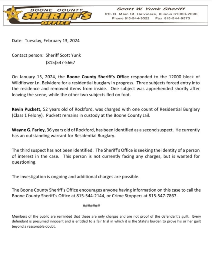 Boone County Sheriff tweet media