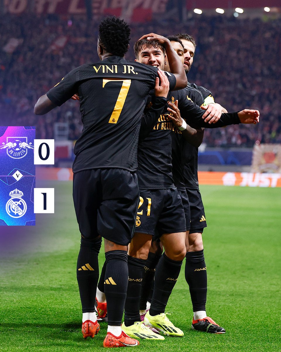 🏁 @RBLeipzig_en 0-1 @RealMadriden
⚽ 49' <a href="/Brahim/">Brahim</a>
#UCL