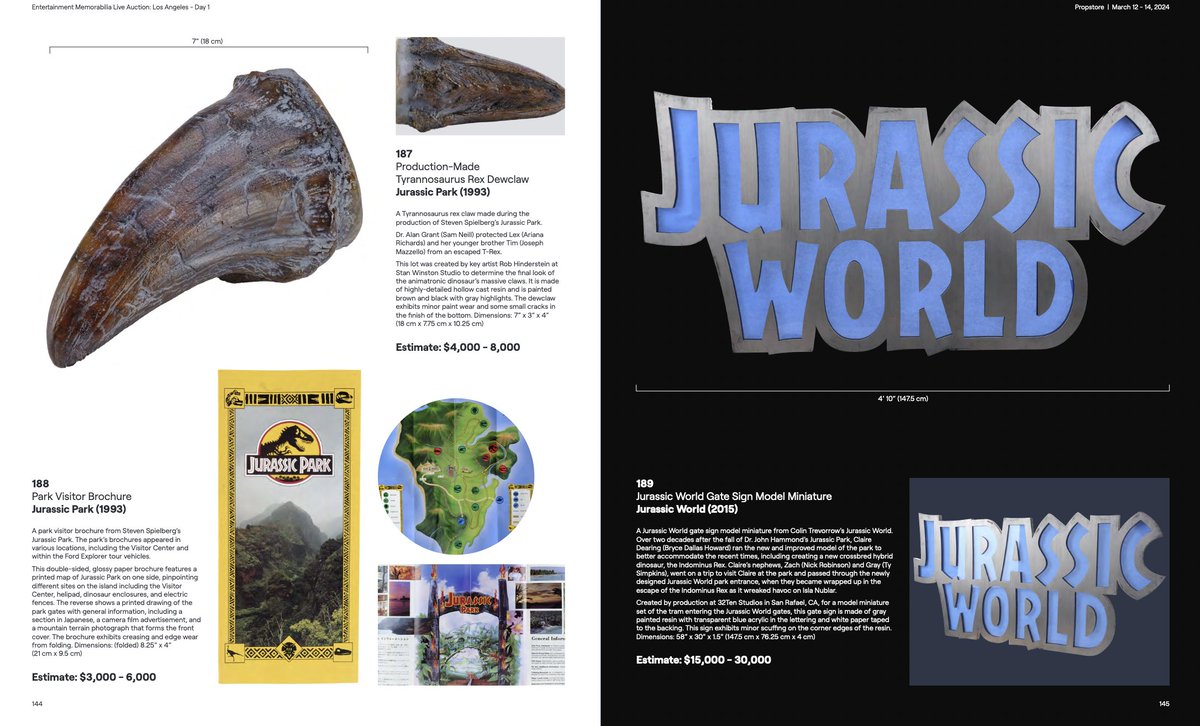 Looks like Propstore is definitely knocking it out of the (Jurassic) park this spring with some awesome Jurassic offerings! #JurassicPark #JurassicWorld