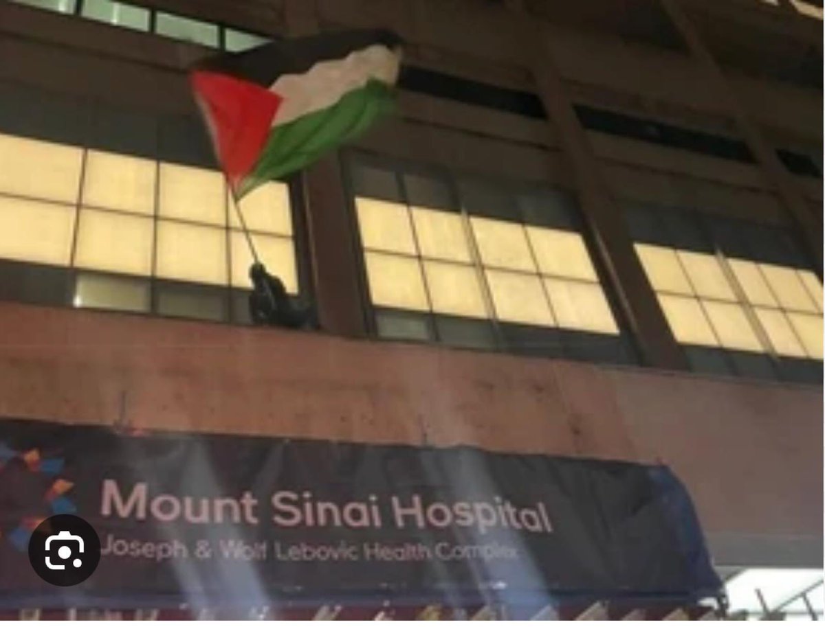 1- climbing and putting a flag on a hospital in Toronto is wrong and shouldn’t happen 

2- swastika graffiti on a mosque and Islamic elementary school in Cambridge is wrong and shouldn’t happen

3- silencing Palestinian voices at the University of Ottawa Medical School is wrong