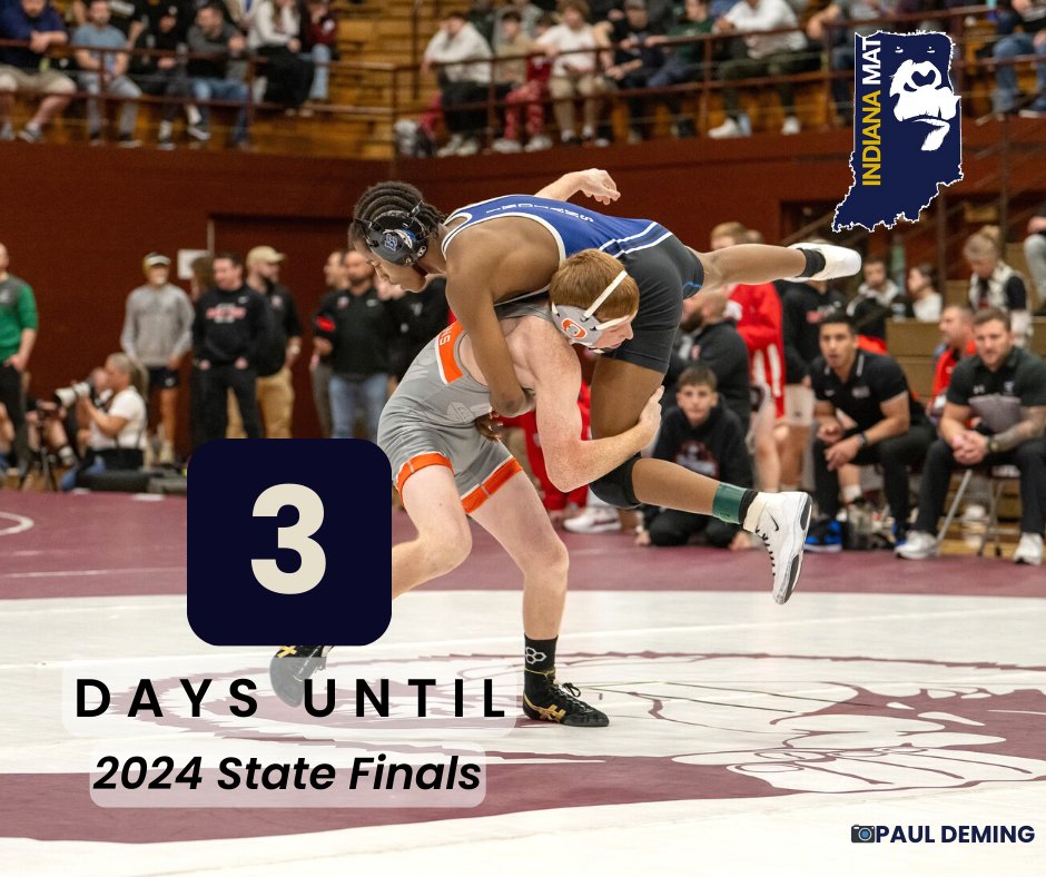 IndianaMat's tweet image. If you aren't excited for the state finals, check your pulse! ⁠
⁠
#StateFact there have been three wrestlers complete their high school careers undefeated Lance Ellis, Alex Tsirtsis, and Chad Red.⁠
⁠
#IndianaWrestling #Wrestling #IndianaMat #800lbGorilla