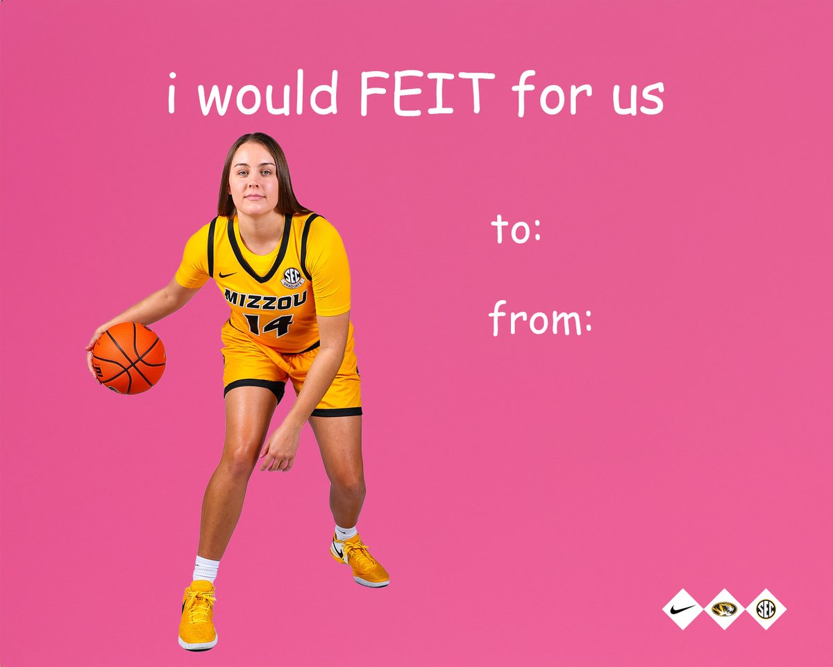 Happy Valentine's Day from <a href="/MizzouWBB/">Mizzou Women’s Basketball</a>! 

#MIZ🐯