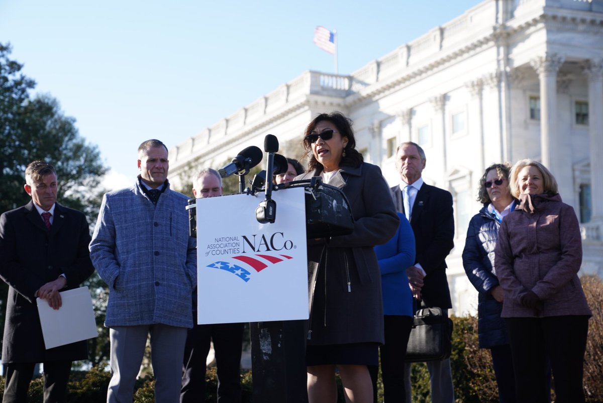 Members of Congress &amp; local leaders came together on the steps of the U.S. Capitol to highlight the importance of the Affordable Connectivity Program (ACP) for ensuring our residents have internet access. The ACP is set to expire in April &amp; counties support a bipartisan,