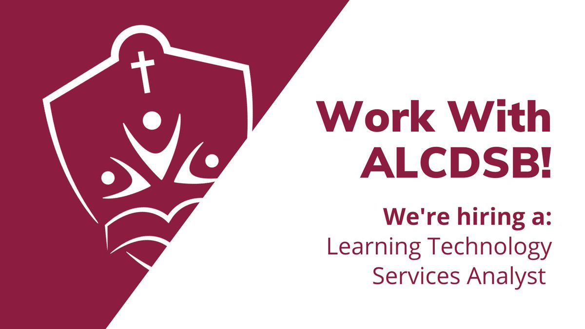 The ALCDSB is #hiring a Learning Technology Services Analyst. The posting for this permanent full-time position closes February 27 at 4:00 p.m. Details: alcdsb.on.ca/Careers/Lists/… #ChooseALCDSB