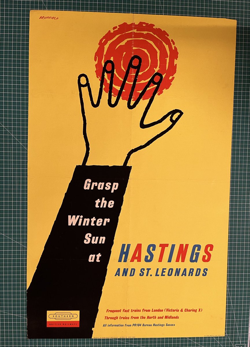 Hastings, by Bromfield for British Railways, screen print c1960