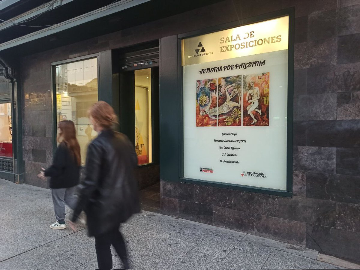 🇵🇸🖼️🎨
Mis obras en la exposición de "Artistas por Palestina" organizada por la Coordinadora "Aragón por Palestina".
Las obras están a la venta allí de la cual parte de los beneficios irán destinados a la campaña "Aragón por Palestina".
