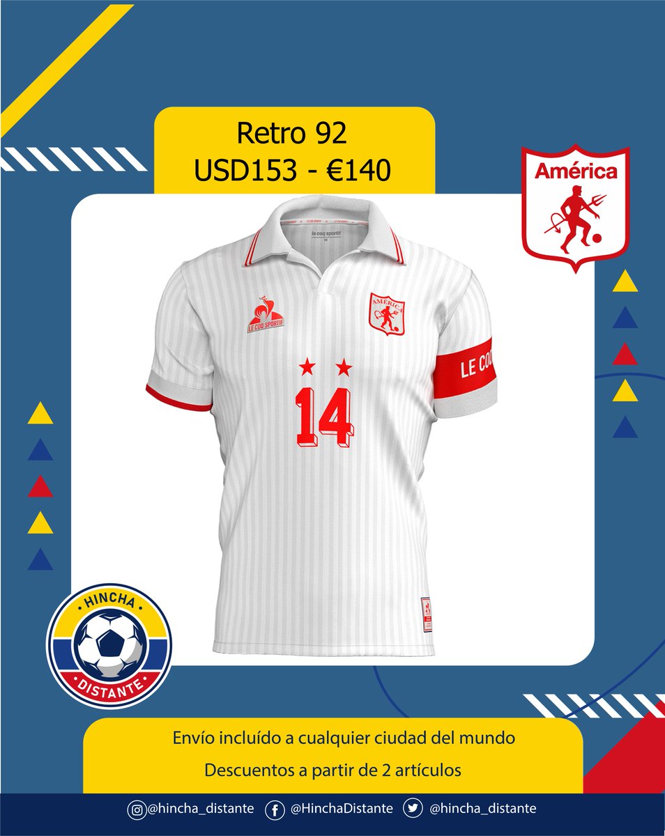 hincha_distante's tweet photo. América Retro 92
USD153 - €140
Envío incluido a cualquier ciudad del mundo*
#hinchadistante
#colombianosenelexterior
#colombianosenelmundo
#jerseycollector
#footballcollector https://t.co/PEFpIuCsAd