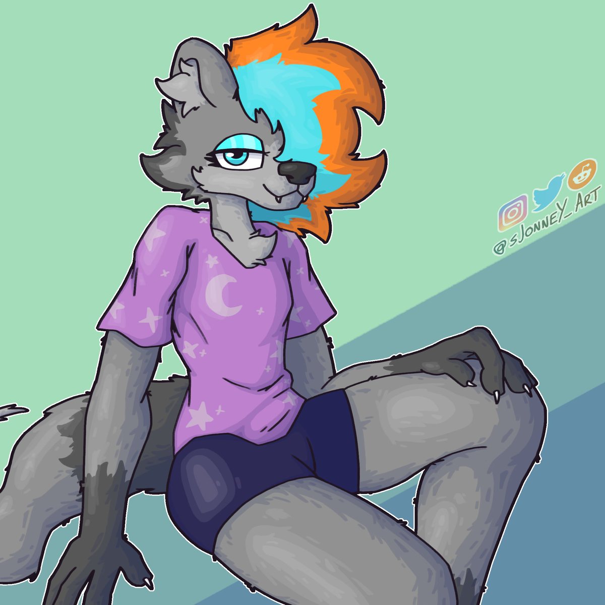 Sitting down 🪑 #furry #furryart #furryartist #art