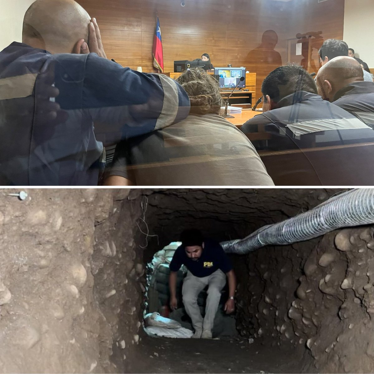 rsiderakis's tweet image. Rancagua: 10 delincuentes que construyeron túnel para robar $24 mil millones quedaron sólo con arresto domiciliario y arraigo nacional. Fiscalía pedirá a corte de apelaciones prisión preventiva.