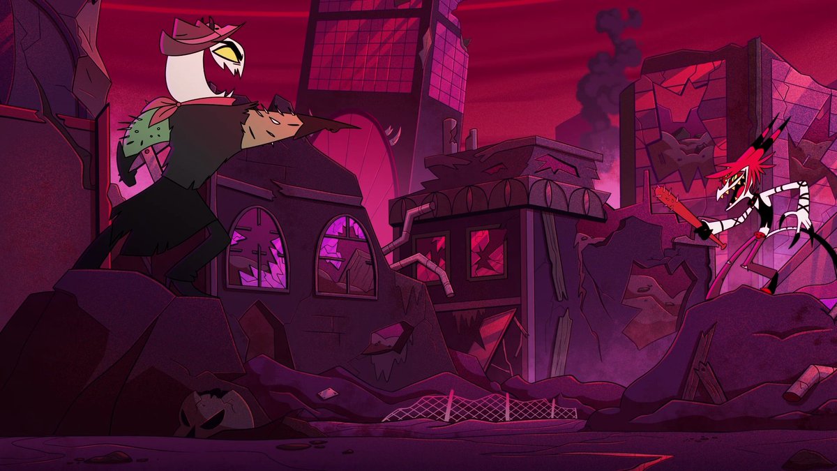 Some BG's from episode 3! The BDSM club was my fav from this episode😈 #HazbinHotel