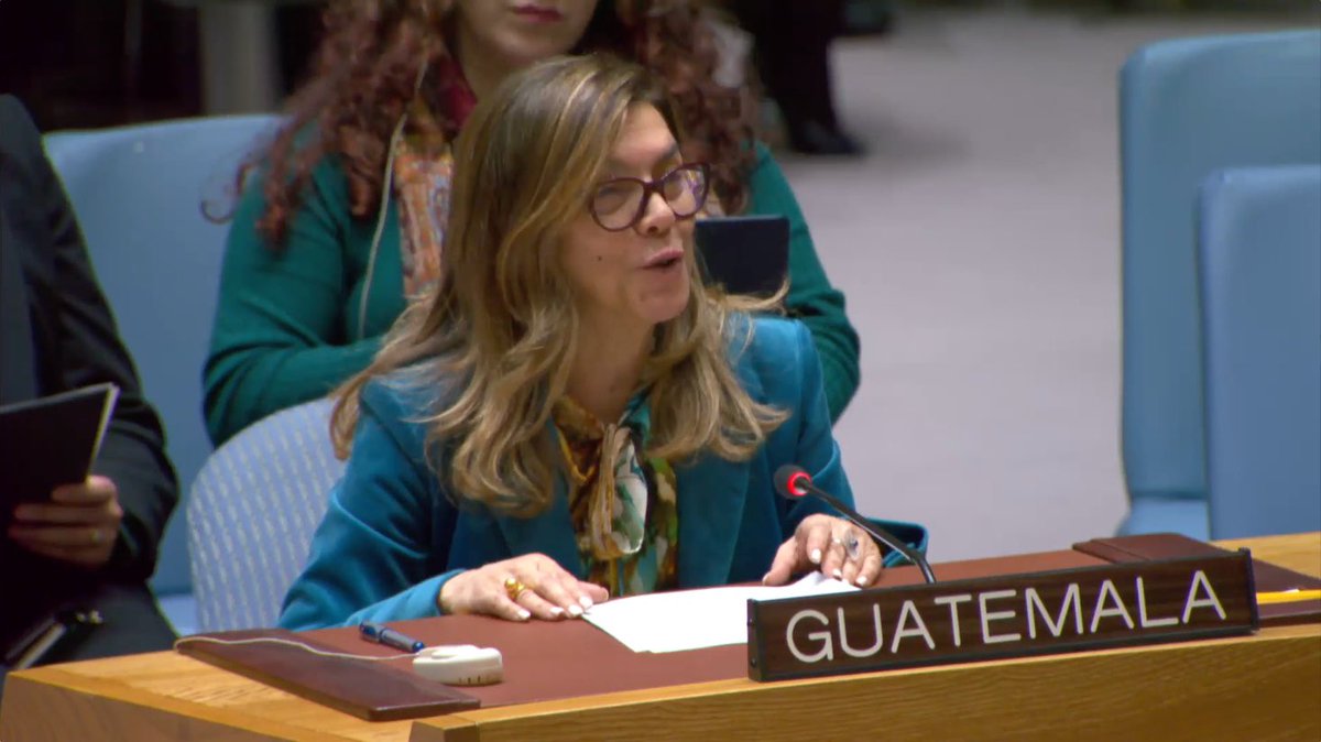 Guatemala calls for integrated action for resilient communities #R2P #EarlyWarningSystems #Peacebuilding #FoodSystemsTransformation at  #UNSC OpenDebate 'Impact of #ClimateChange & #FoodInsecurity on Maintenance of Int Peace & Security” organized by @UNGuyana @UNFCC @ipinst @FAO