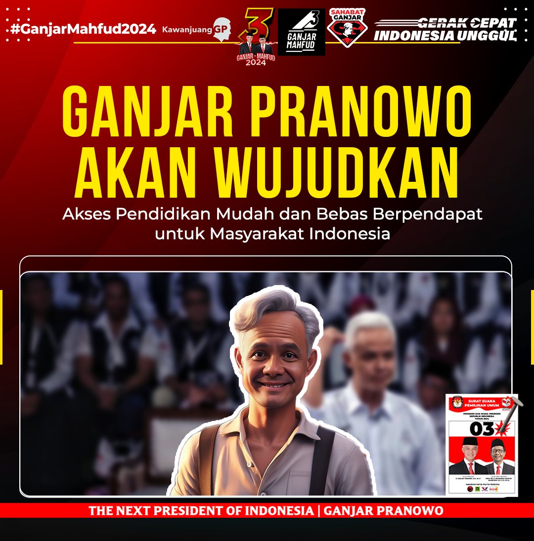 KalselForGanjar's tweet photo. Akses pendidikan yang mudah untuk masyarakat

#AQUAINDONESIA #27thValentineWithJaehyun #KitaAdalahTiga Close The Door Serangan Kebangun Tidur Trisha Coblos Hint Laura Basuki Santri Dirty Vote Lunin doa cinta pemula Leipzig Brahim Diaz mba taylor Happy Valentine https://t.co/dCdaaI6CiK