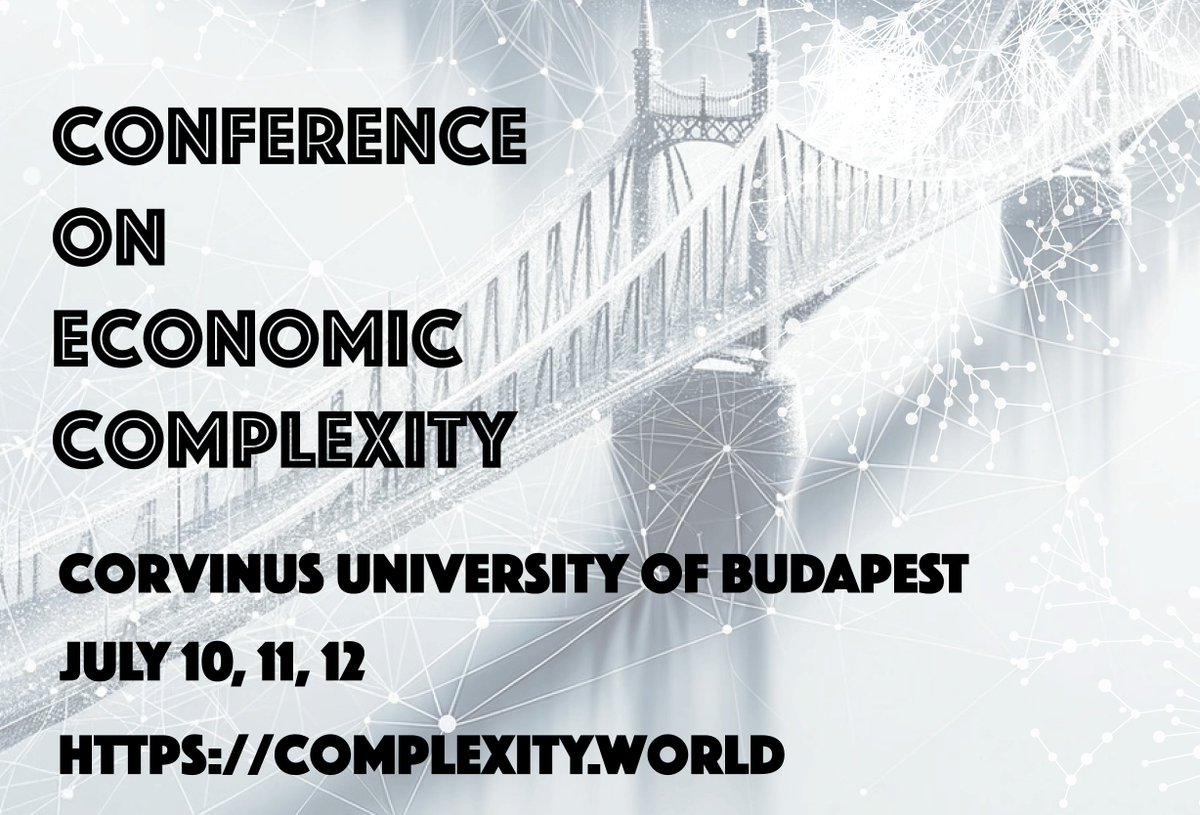 Are you working on economic complexity? Are you interested on the latest developments in the field?

Join us this summer for the 2024 Conference on Economic Complexity (CEC) at Corvinus University of Budapest. The CEC will include a summer school, two days of conference, &amp; a