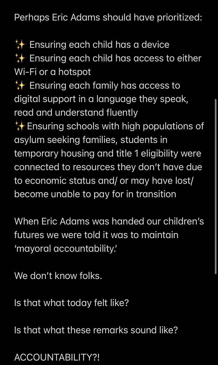 council_14's tweet photo. #CEC14 has been in communication with parents all morning trouble shooting tech issues while @NYCMayor blames us & @NYCSchools blames IBM. Is this the ‘mayoral accountability’ we were promised?Shaming parents for structural issues he caused by decimating the public school budget? https://t.co/tKPU8XCzfL