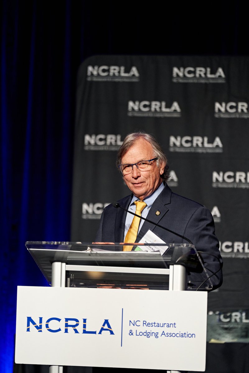 Thank you to NCRLA’s Hospitality Champion of the Year @SenBillRabon! We deeply appreciate your continued leadership and support for North Carolina’s hospitality industry. #ncga #ncpol #ncrla