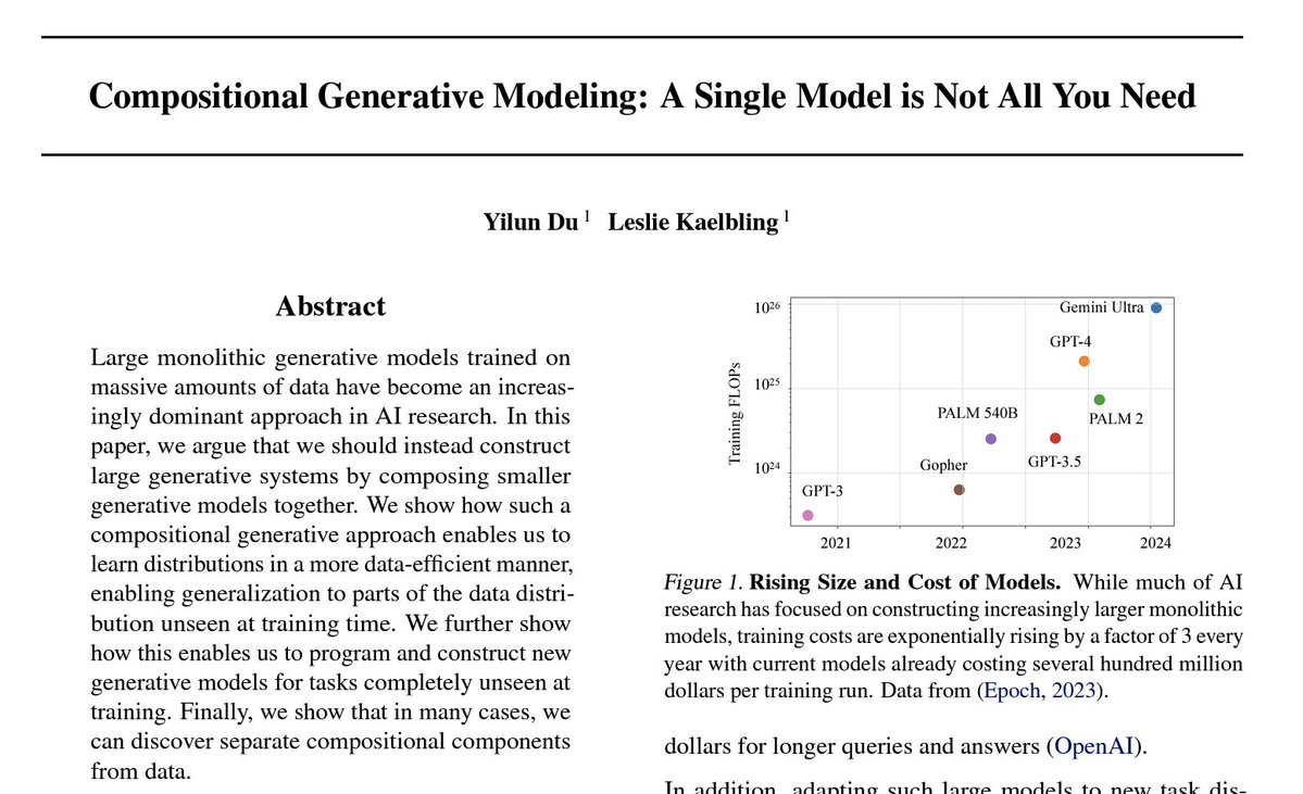 MIT researchers propose that we should construct large generative models compositionally from systems of smaller models.