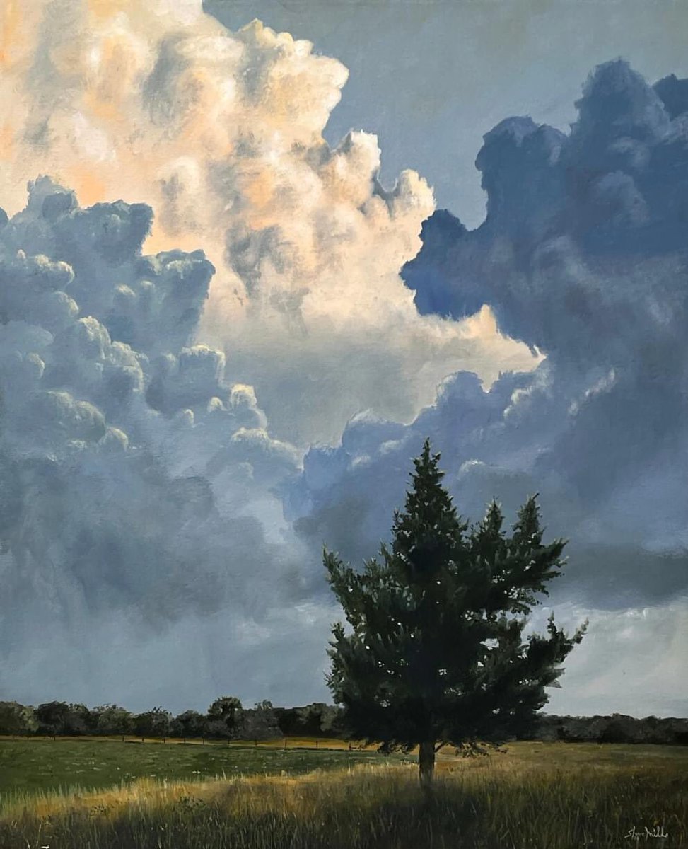 Steve Mills (American, b.1959) 
"Landscape with Tree," 1984 
Oil on canvas 
30 x 24 in