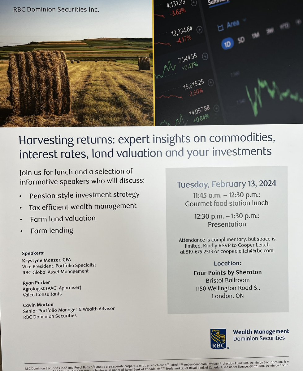 Happy Ag Day!  Celebrating the day with a luncheon with farmers and producers
#CdnAgDay #teamrbc