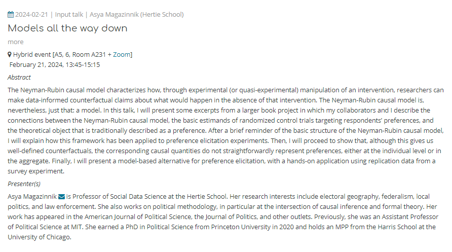 🚨 Upcoming: 'Models all the way down' 👤 Aysa Magazinnik (@Hertie_DSLab) 🗓️ Wed, Feb 21, 13:45-15:15 CET 📺 Register for the live stream: us02web.zoom.us/meeting/regist… 🔗 Details: mzes.uni-mannheim.de/socialscienced…