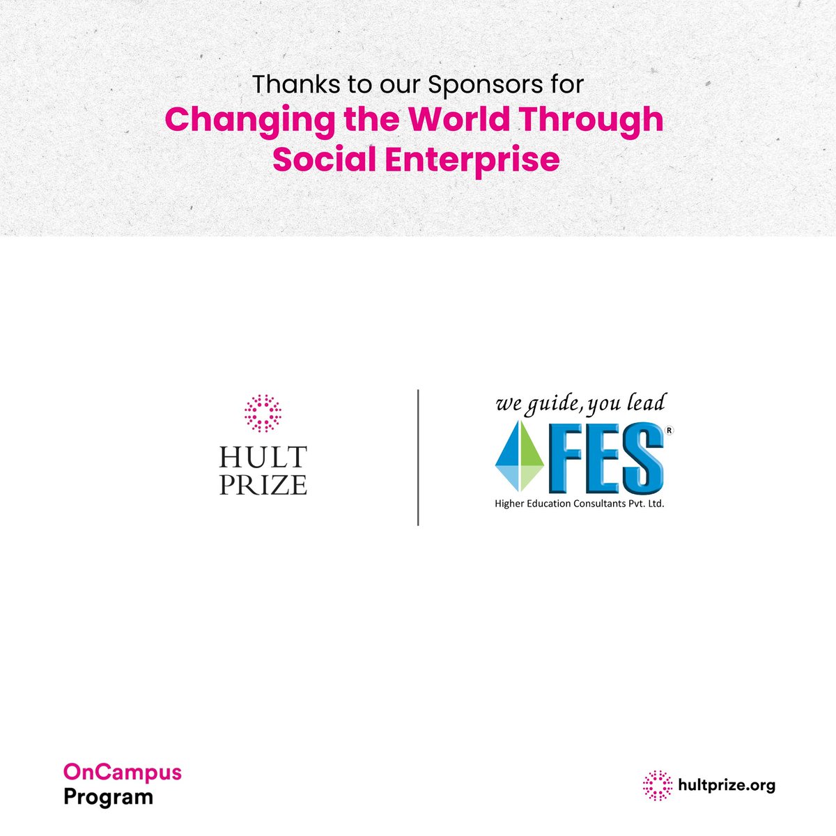 PrizeUop's tweet photo. With profound appreciation and gratitude, we extend our thanks to esteemed sponsors Hult Prize and FES Pvt. Ltd. for their unwavering support. Your commitment to advancing social enterprise is the driving force behind a world of positive change.
#HultPrize #HultPrizeUOP https://t.co/RTkL6PZGds