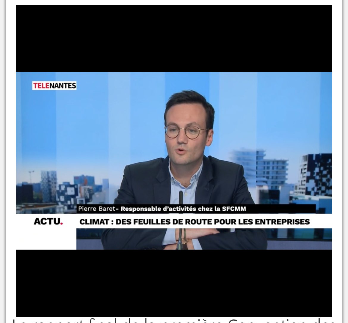 Excellente interview sur <a href="/telenantesinfo/">Télénantes</a> d’un participant, entrepreneur ligérien dans la métallurgie  à retrouver sur ce lien pour comprendre ce que c’est que de vivre la <a href="/CEC_impact/">CEC (Convention des Entreprises pour le Climat)</a> : telenantes.ouest-france.fr/nantes-soir/ar… 
Cc @JPChapron