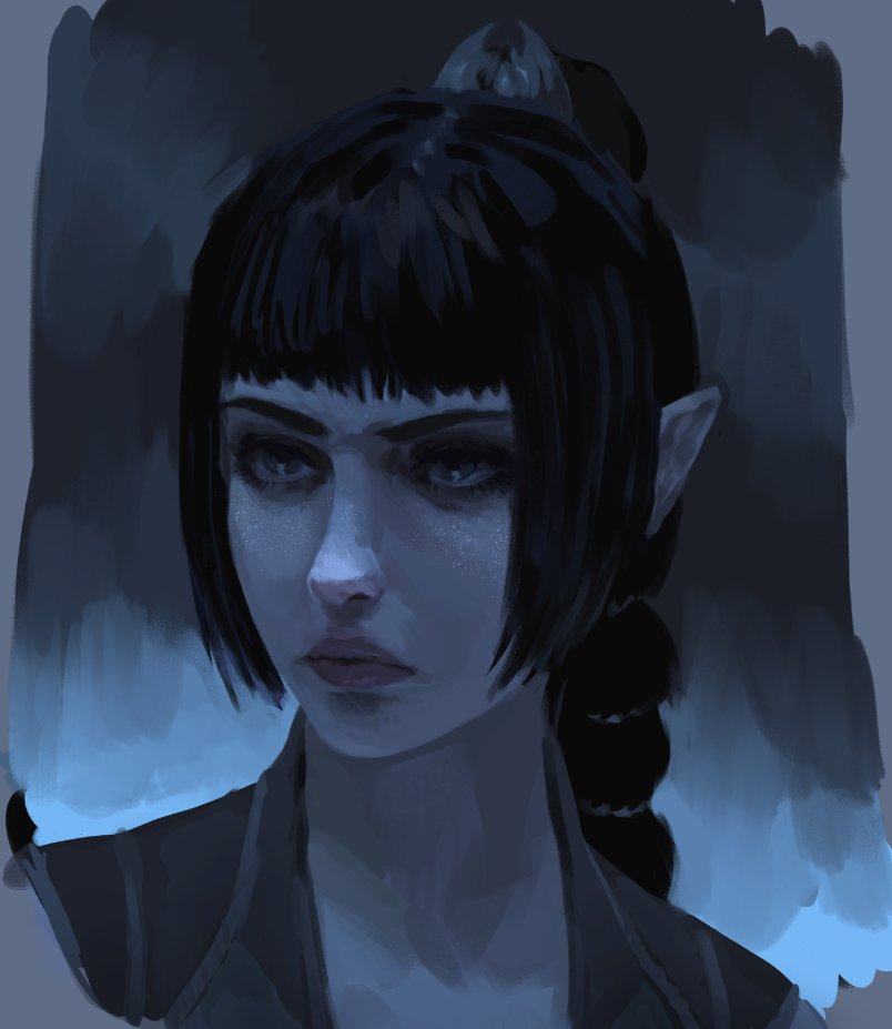 mikae_koi's tweet photo. #BG3 #Shadowheartbg3 painting practice 🌑 https://t.co/WCqTIz5jHp